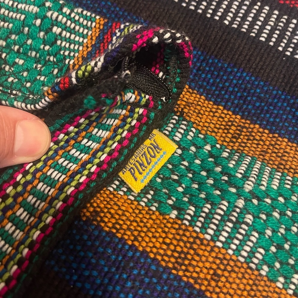 Mr Pinzon Backpack Artesanias Aztec Woven Boho Hippie Multicolored - Picture 10 of 11